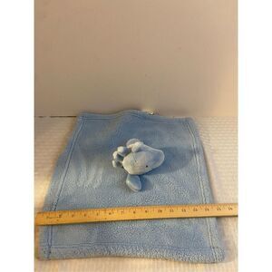 Dinosaur blue blankie lovey 15x15”